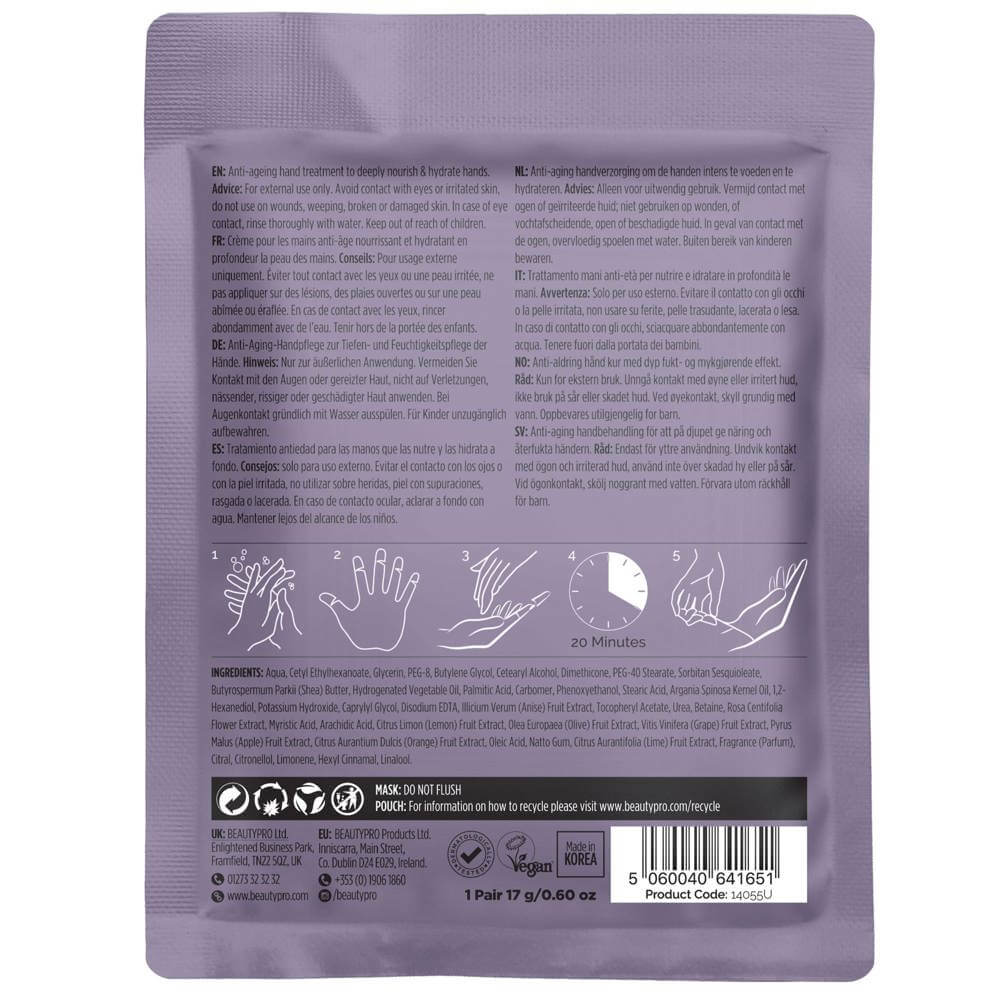 BEAUTYPRO Hand Therapy Collagen Infused Glove- x1 Pair